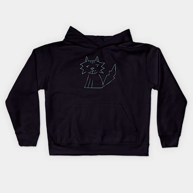 Cute Kitty Kids Hoodie by fruitfulart